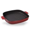 Litinová grilovací pánev 28 x 28 cm červená Iron, Woll detail