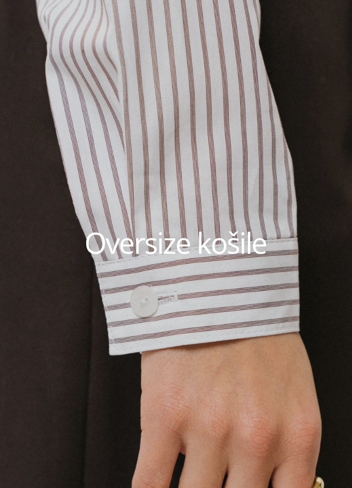 Dámská košile EMILY - bílo hnědý proužek