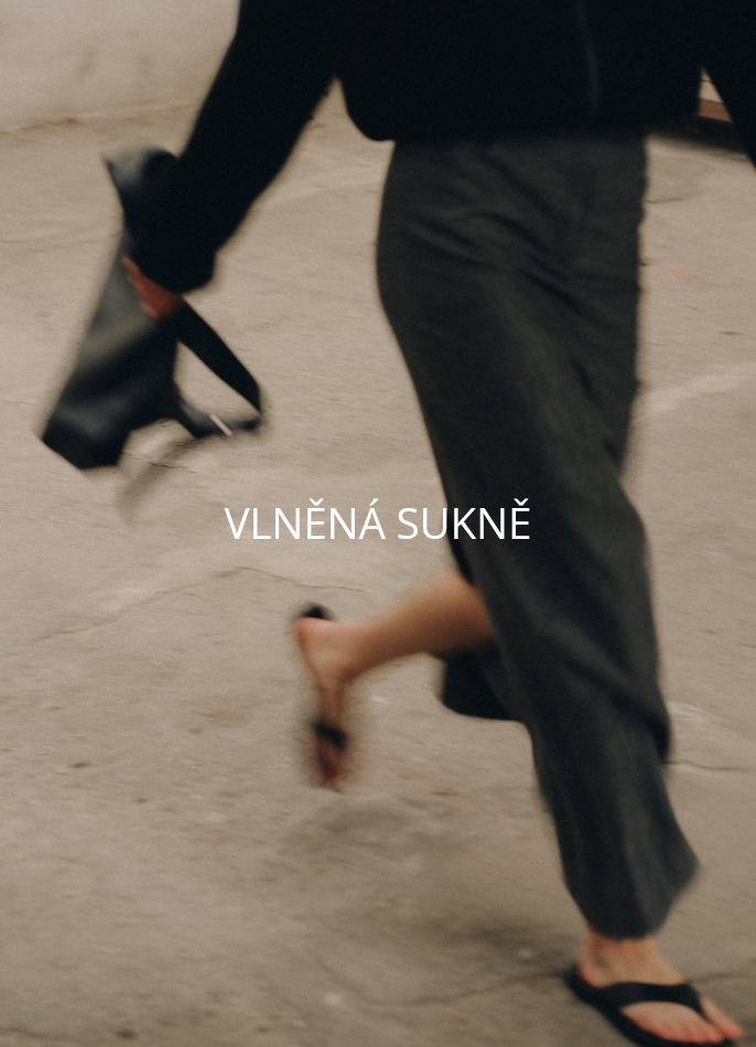 Maxi sukně z merino vlny SADIE - šedá rybí kost