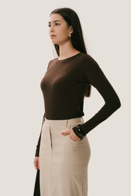 Dámský top LILA - čokoládová