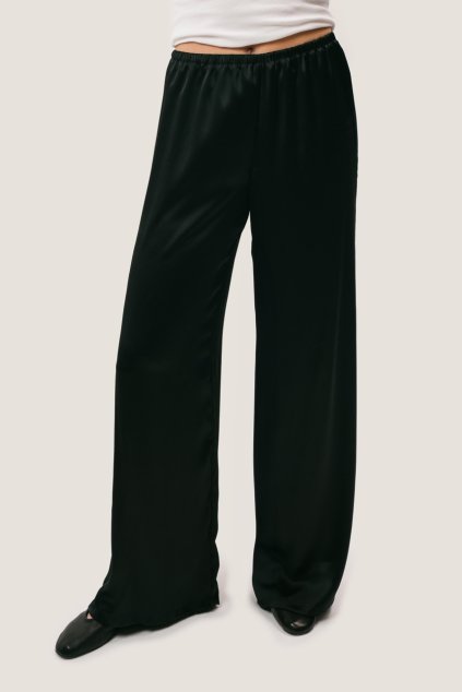 Hedvábné kalhoty MIA - černá