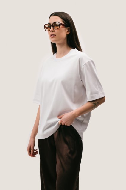 Oversize triko ZOE - bílá
