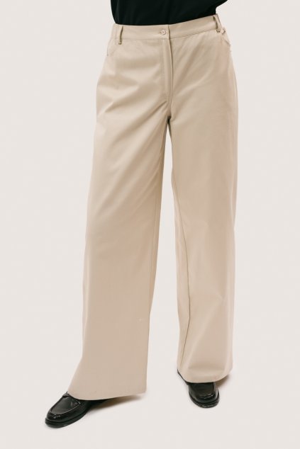 Široké kalhoty MEGAN - béžová