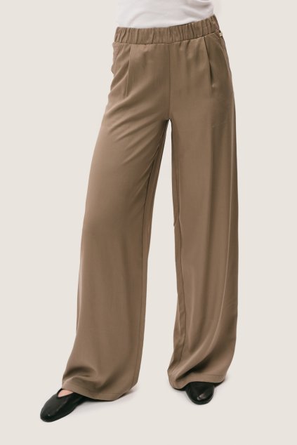 Široké kalhoty NINA - olivová