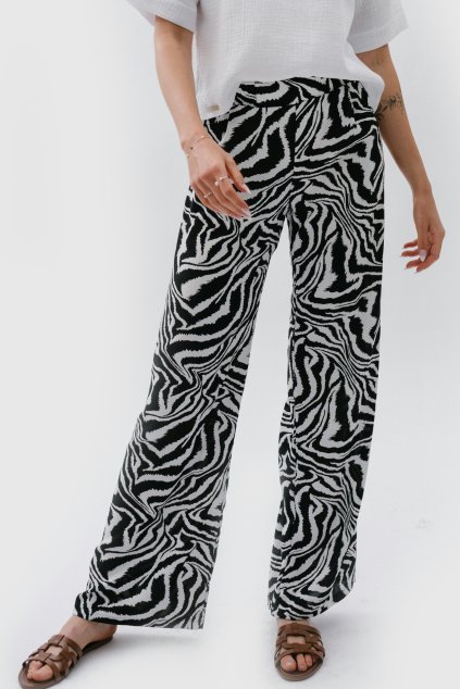 Dámské široké kalhoty EMMA - zebra