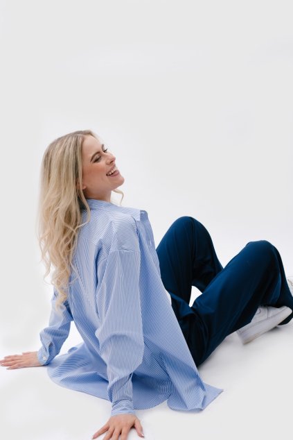 Dámská košile EMILY - světle modro bílý proužek