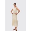 Lněné šaty VIVIEN - vanilka