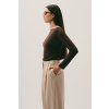 Dámský top s řasením DAISY - chocolate