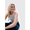 Dámský top SANSA - modro bílý proužek