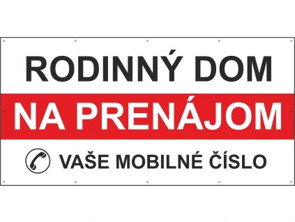 RODINNY DOM NA PRENAJOM