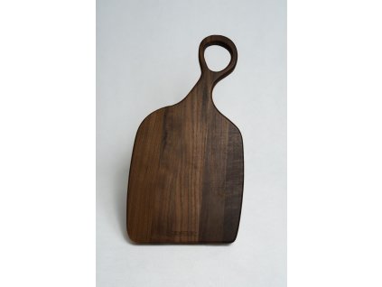 Orechová drevená krájacia doska s okrúhlou rukoväťou 38 × 20 cm