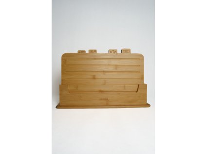 Bambusová sada krájacích dosiek so stojanom 38 × 26 cm