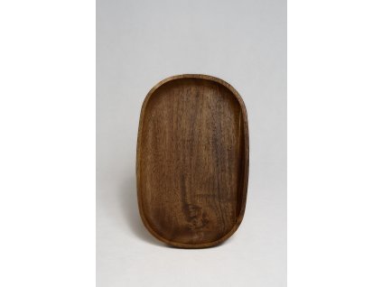 Akáciová drevená servírovacia doska oválna 28 × 18 cm