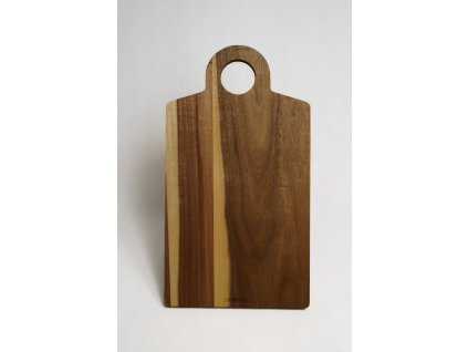 Akáciová drevená krájacia doska s rukoväťou