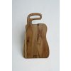 Gáfrová drevená krájacia doska s dizajnovou rukoväťou 32,6 × 19 cm