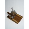 Drevená servírovacia doska so setom na pochutiny 40 × 22 cm