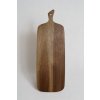 Akáciová drevená krájacia a servírovacia doska s dizajnovou rukoväťou 41,2 × 14,3 cm