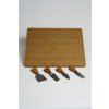 doska 71; Bambusová servírovacia doska so setom syrových nožov 36 × 28 cm