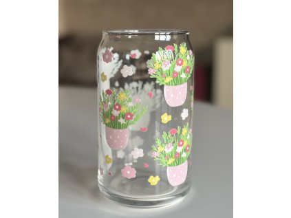 Sklenička - flowers