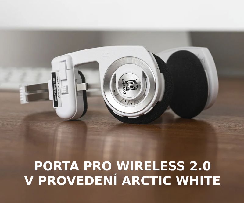 KOSS Porta Pro Wireless 2.0 v barvě Arctic White