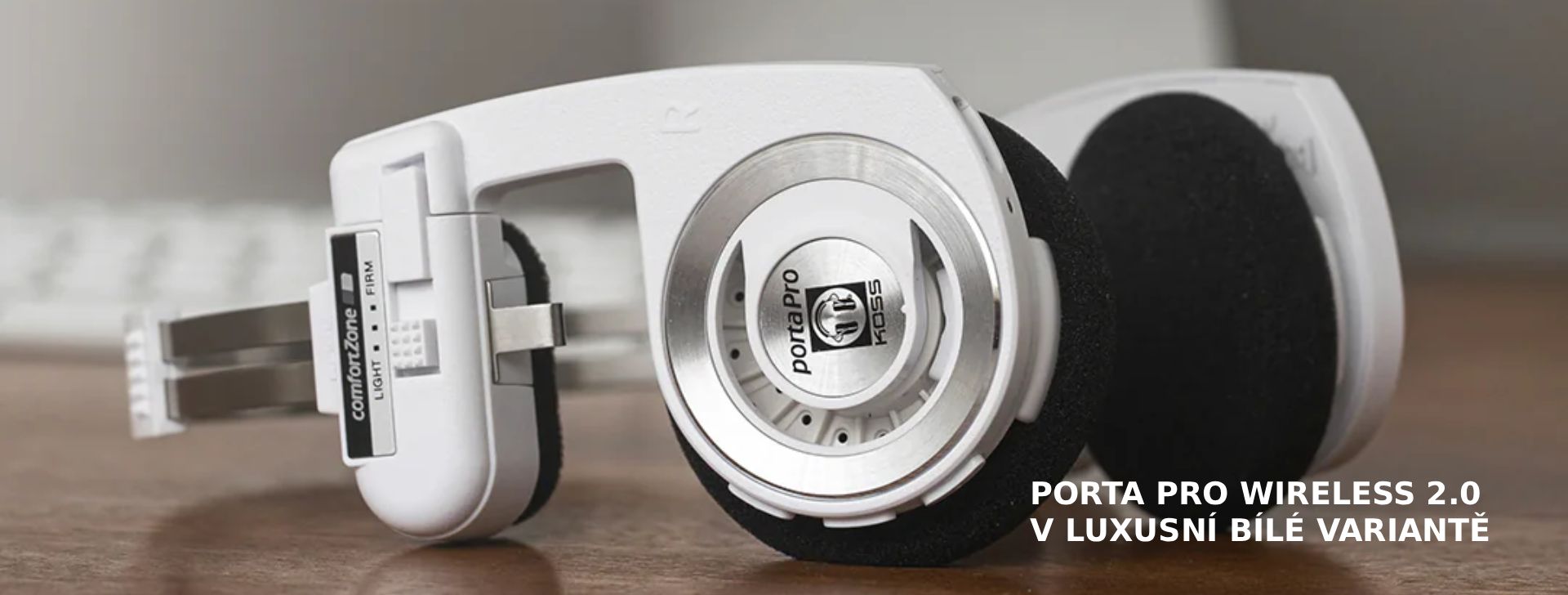 KOSS Porta Pro Wireless 2.0 v barvě Arctic White