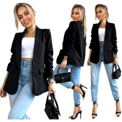 Screenshot 2025 09 29 at 12 45 33 Elegancka MARYNARKA DAMSKA ŻAKIET drapowane rękawy modny stylowy • Cena Opinie • Marynarki i żakiety 17441385078 • Allegro