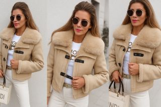 Koženková zimní bunda s kožíškem ❄️ www.Denshop.cz ✅ Doprava 45 Kč🚚 Koupím ted, platím za 30 dní. Garantujeme doručení do...