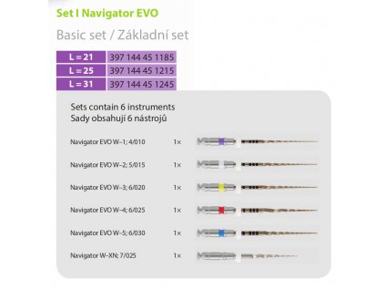 Navigator evo set I základní set Ni-ti 6ks