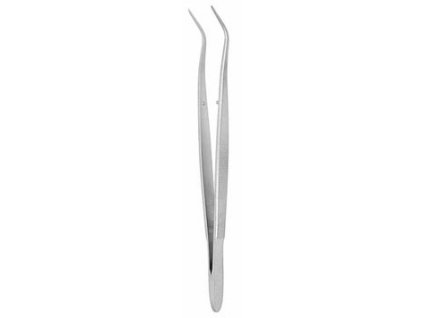 Pinzeta zubní s hladkou čelistí lomená 15.7cm