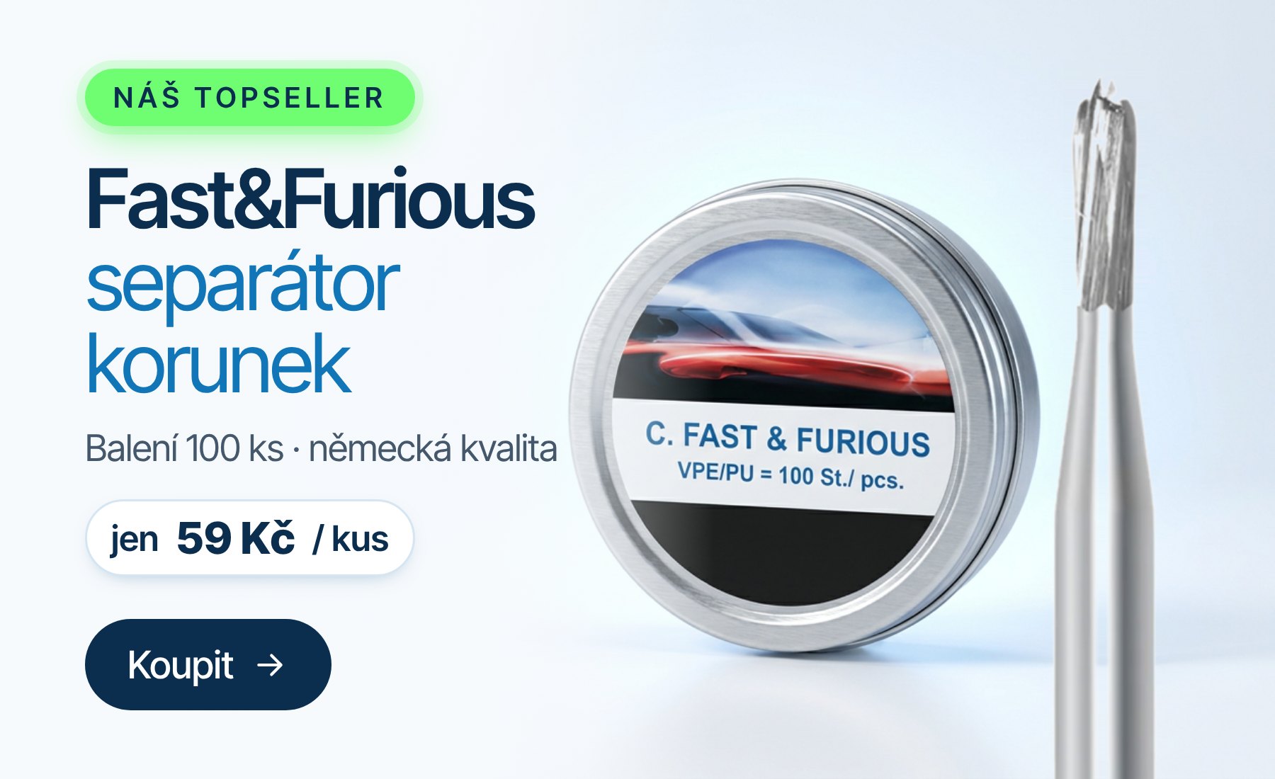 Fast&Furious separátor korunek – 59 Kč za kus