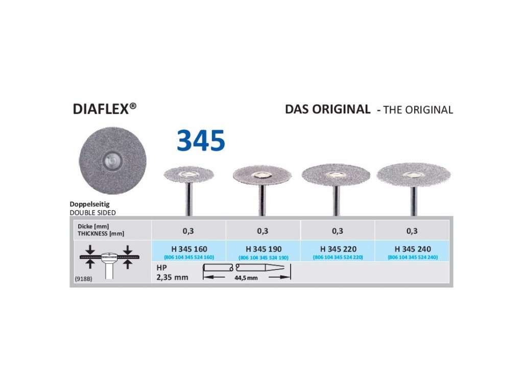 61245 diamantovy disk diaflex oboustranne sypany h345 2 2cm normal