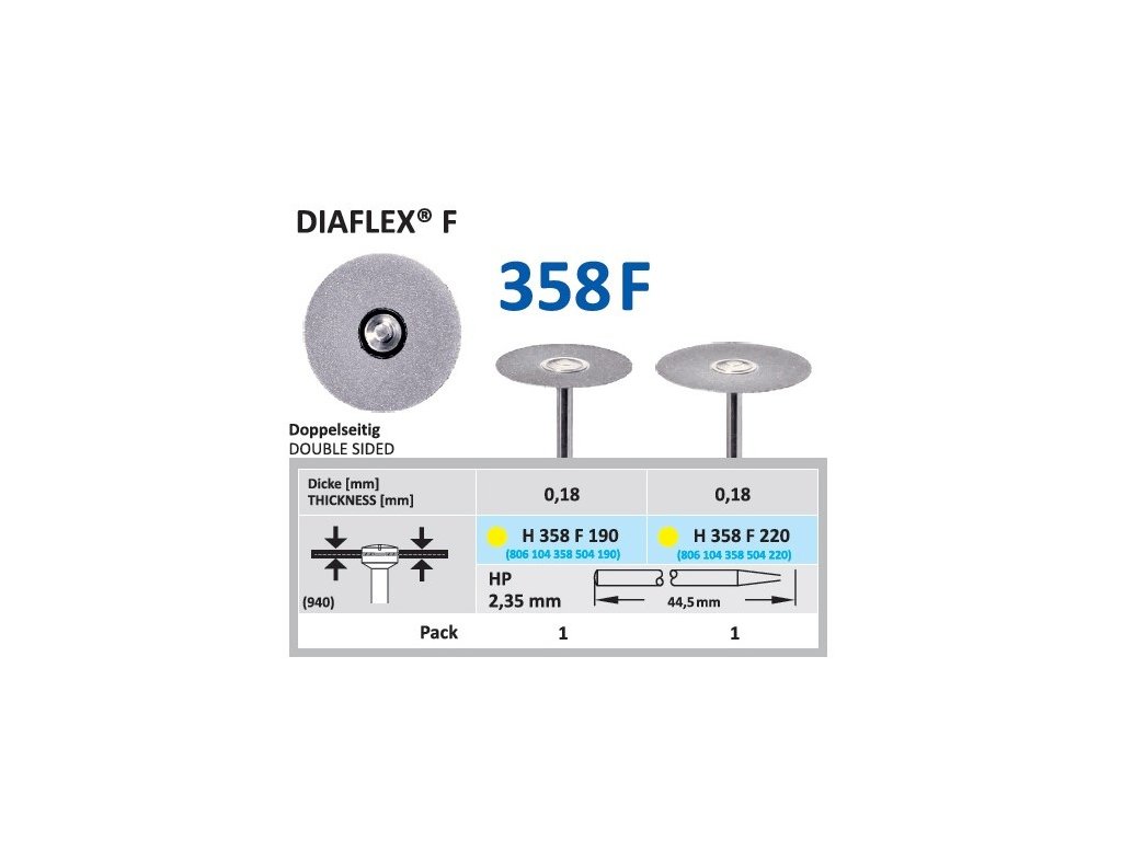 61401 diamantovy disk diaflex f oboustranne sypany h358f 2 2cm extra jemna