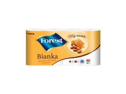 Toaletní papír Bianka Med-mandle, 3vr. 8ks/bal.