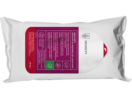 MEDISEPT Wipes - Dezinfekční ubrousky alkoholové pro dezinfekci rukou a ploch, 50ks v uzavíratelném balení