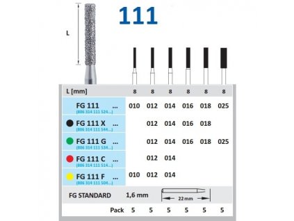 HORICO brousek diamantovaný - cylindr, FG111