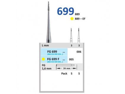 HORICO brousek diamantovaný - torpédo,  FGS288 Ø 1,0mm