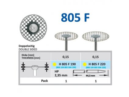 61506 diamantovy disk oboustranne sypany h805 prumer 1 9cm extra jemna