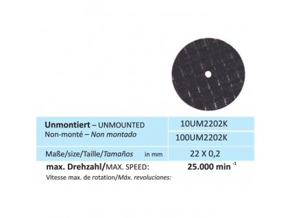 819 disk na keramiku velikost 22 x 0 2 mm