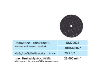 813 disk na zirkon velikost 20 x 0 2 mm
