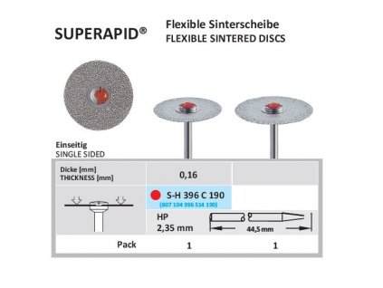 63099 disk ze sintrovanych diamantu sypany shora sh396 c prumer 1 9cm zrnitost jemna