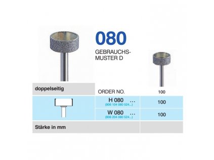 60759 horico diamantovy brousek kolecko h080 prumer 10mm normal doprodej poslednich kusu
