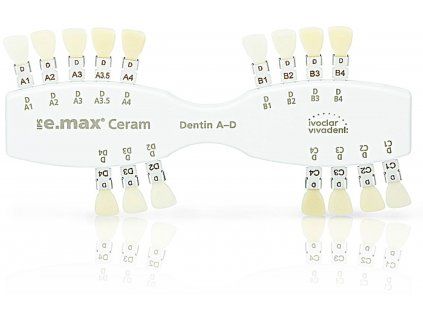 IPS e.max Ceram Dentin A–D – vzorník odstínů