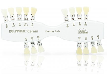 IPS e.max Ceram Dentin A-D vzorník odstínů