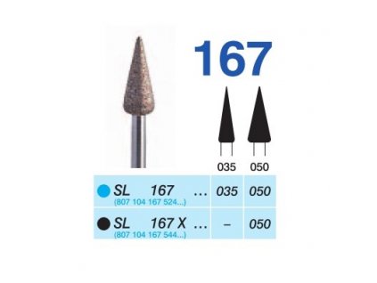 63351 sintrovany diamant konus sl167 prumer 5mm zrnitost normal doprodej poslednich kusu