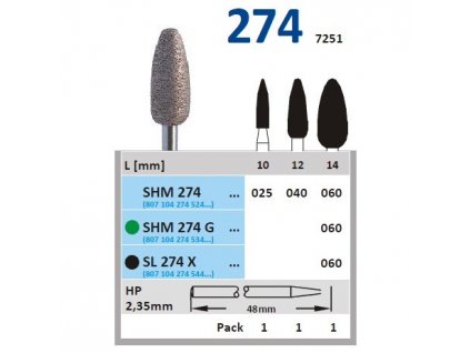 63252 sintrovany diamant vajicko shm274 prumer 4mm zrnitost normal