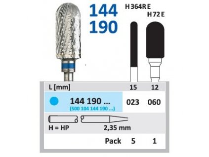 8700 tvrdokovova freza cylindr zakulaceny 144190 prumer 6mm