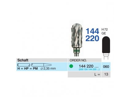 8709 tvrdokovova freza cylindr zakulaceny 144220 prumer 6mm