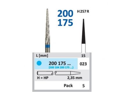 15450 tvrdokovova freza konus zakulaceny 200175 prumer 2 3mm