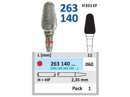 16812 tvrdokovova freza konus zakulaceny 263140 prumer 6mm