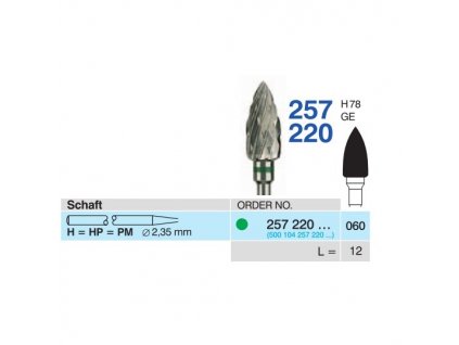 16761 tvrdokovova freza plaminek 257220 prumer 6mm doprodej poslednich kusu